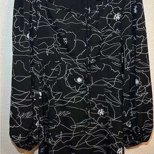 Lulu's Black and White Floral Dress